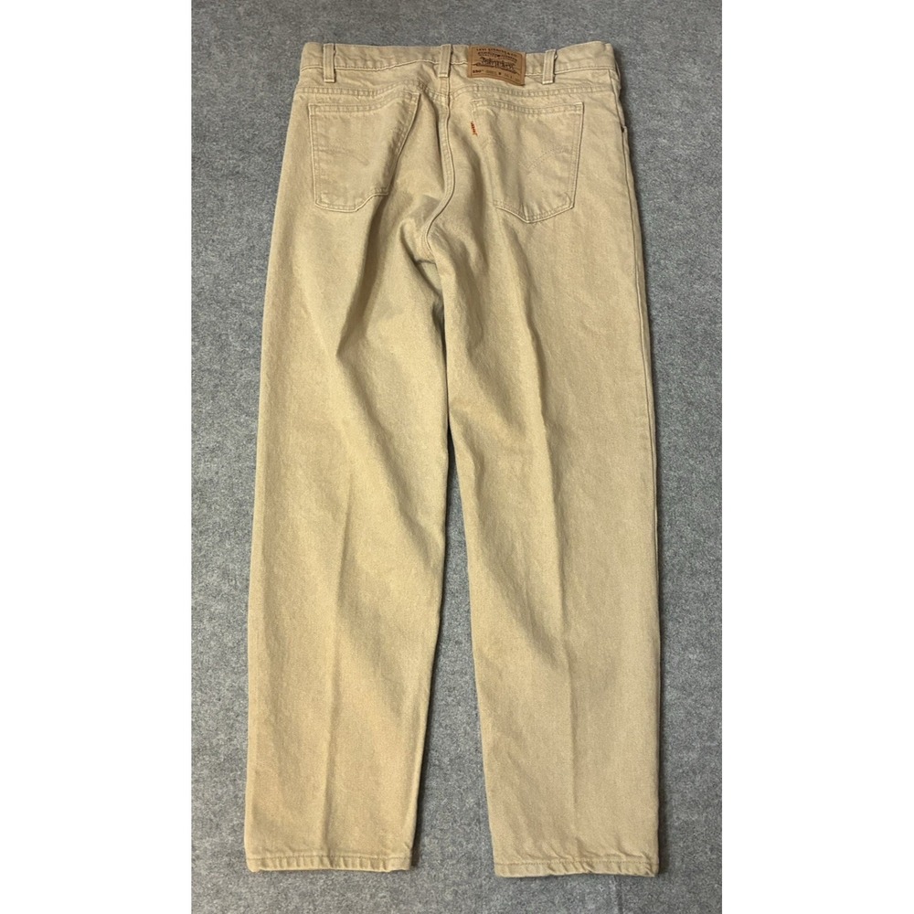 Vintage Levis 550 Mens Pants 32X30 Tan Relaxed Made USA 90s Twill Orange Tab Y2K - Picture 8 of 8
